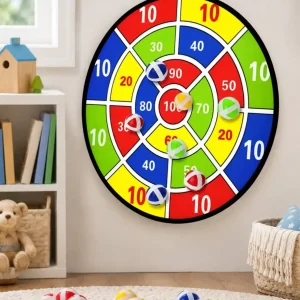 6pcs/12pcs Sticky Ball Dart Board Set, Indoor & Outdoor Toy, Parent-Child Interaction, Birthday Gift, Party Game Supplies