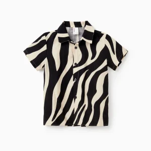 Striped Boys Short Sleeve Shirt