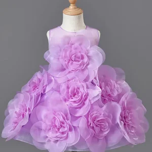 Girls Princess Sleeveless Party Evening Dresses